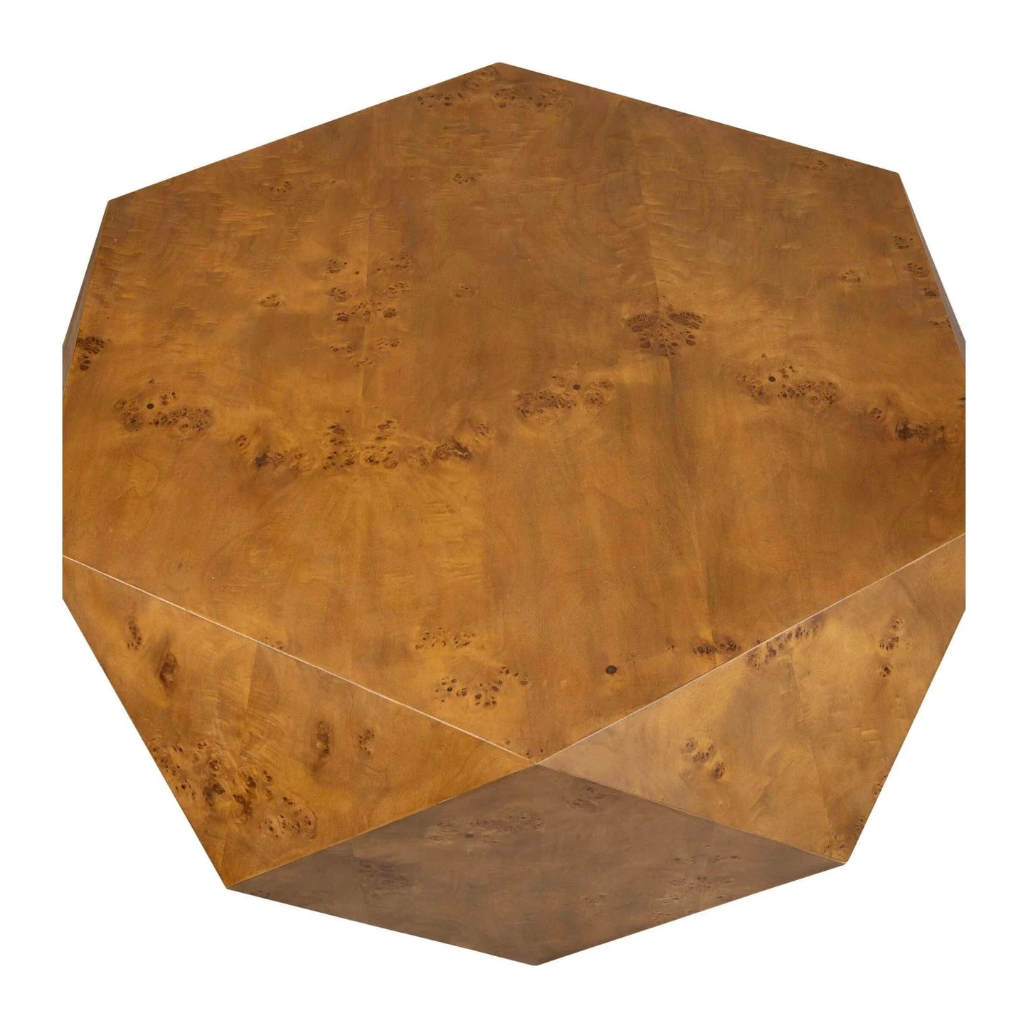 Luxury Geometric Poplar Burl Coffee Table Modern Italian Style for Villa