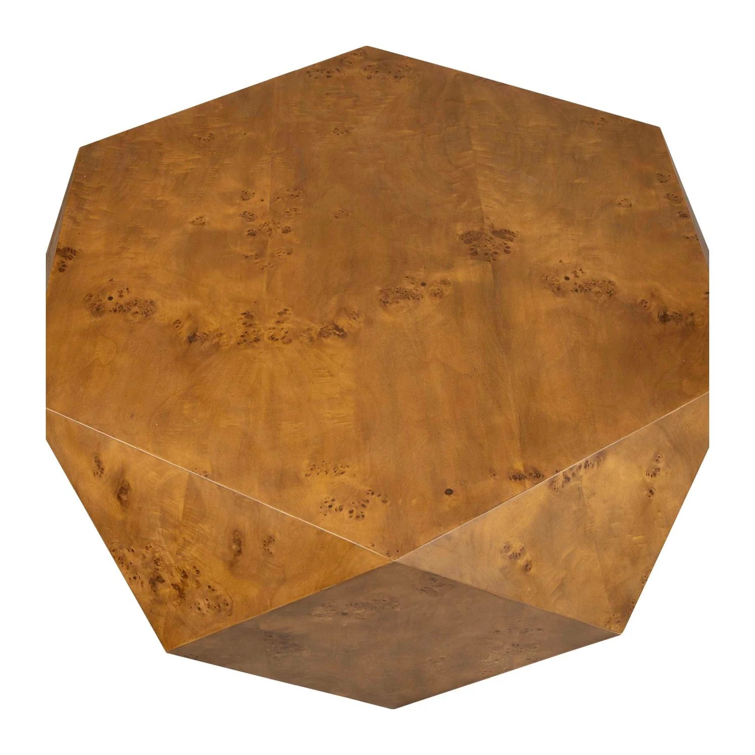 Luxury Geometric Poplar Burl Coffee Table Modern Italian Style for Villa
