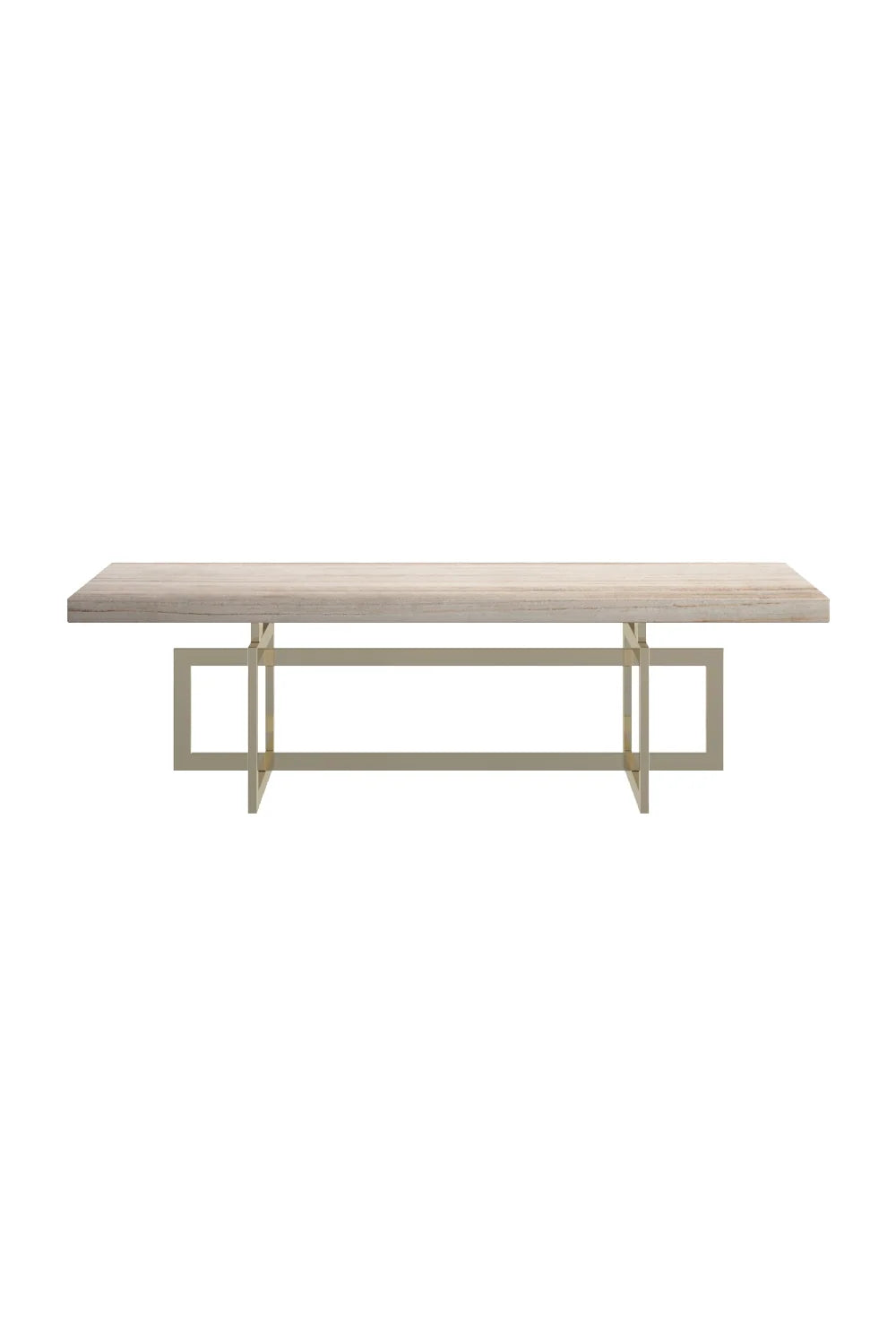 Luxury Geometrical Gold Base Coffee Table Modern Italian Style for Villa