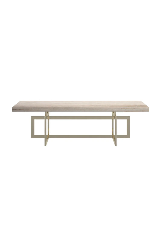 Luxury Geometrical Gold Base Coffee Table Modern Italian Style for Villa