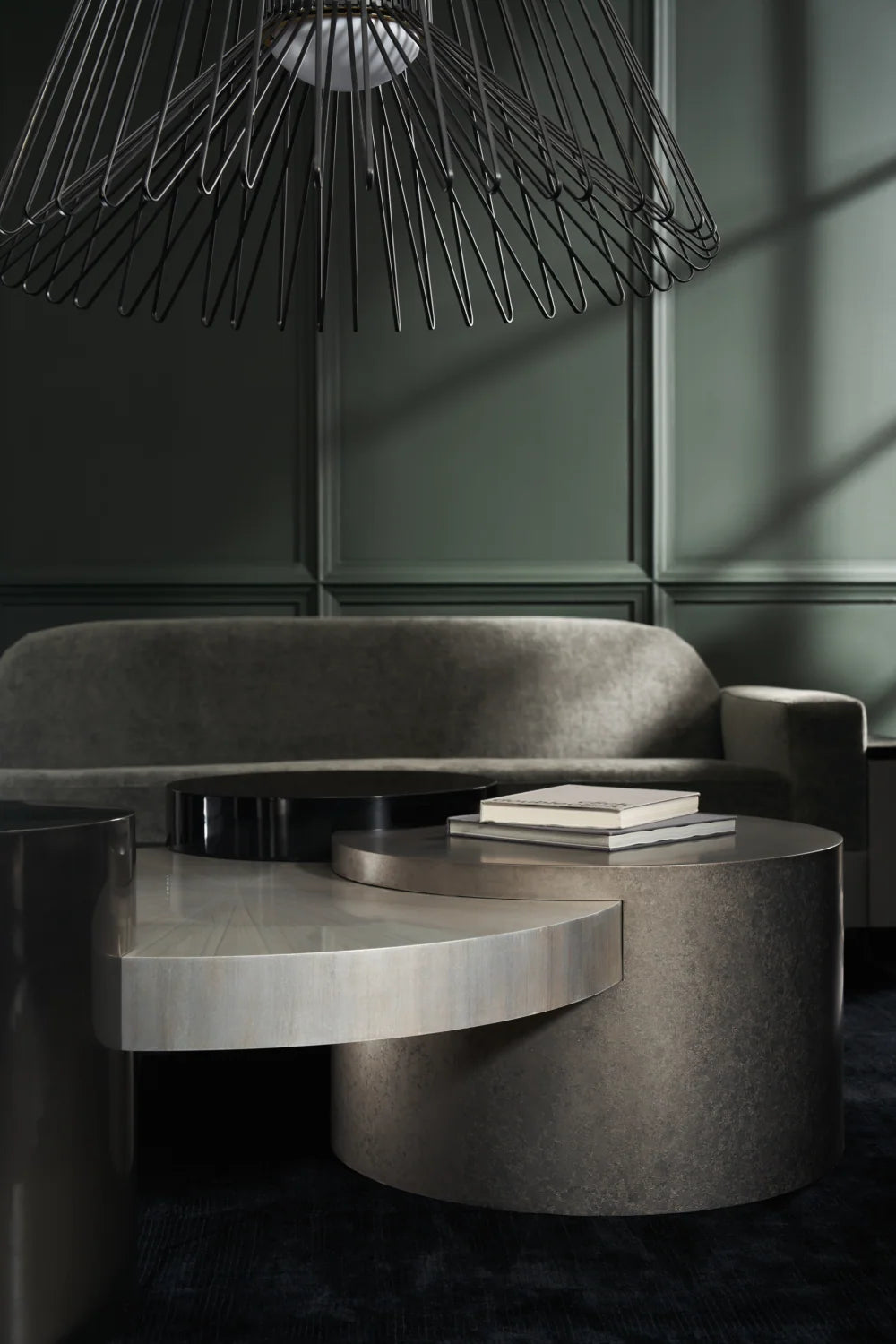 Luxury Geometrical Wood Coffee Table Modern Italian Style for Villa