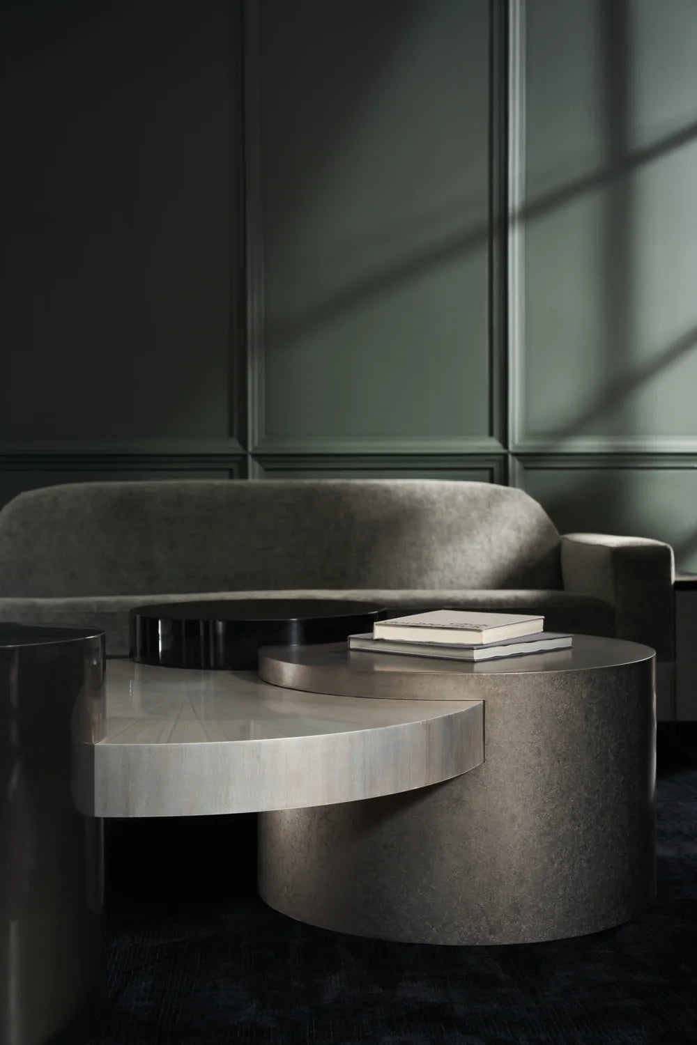 Luxury Geometrical Wood Coffee Table Modern Italian Style for Villa