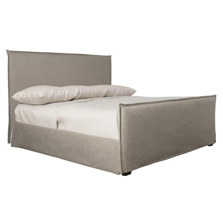 Luxury Gerston Fabric Panel Bed Modern Italian Style for Villa