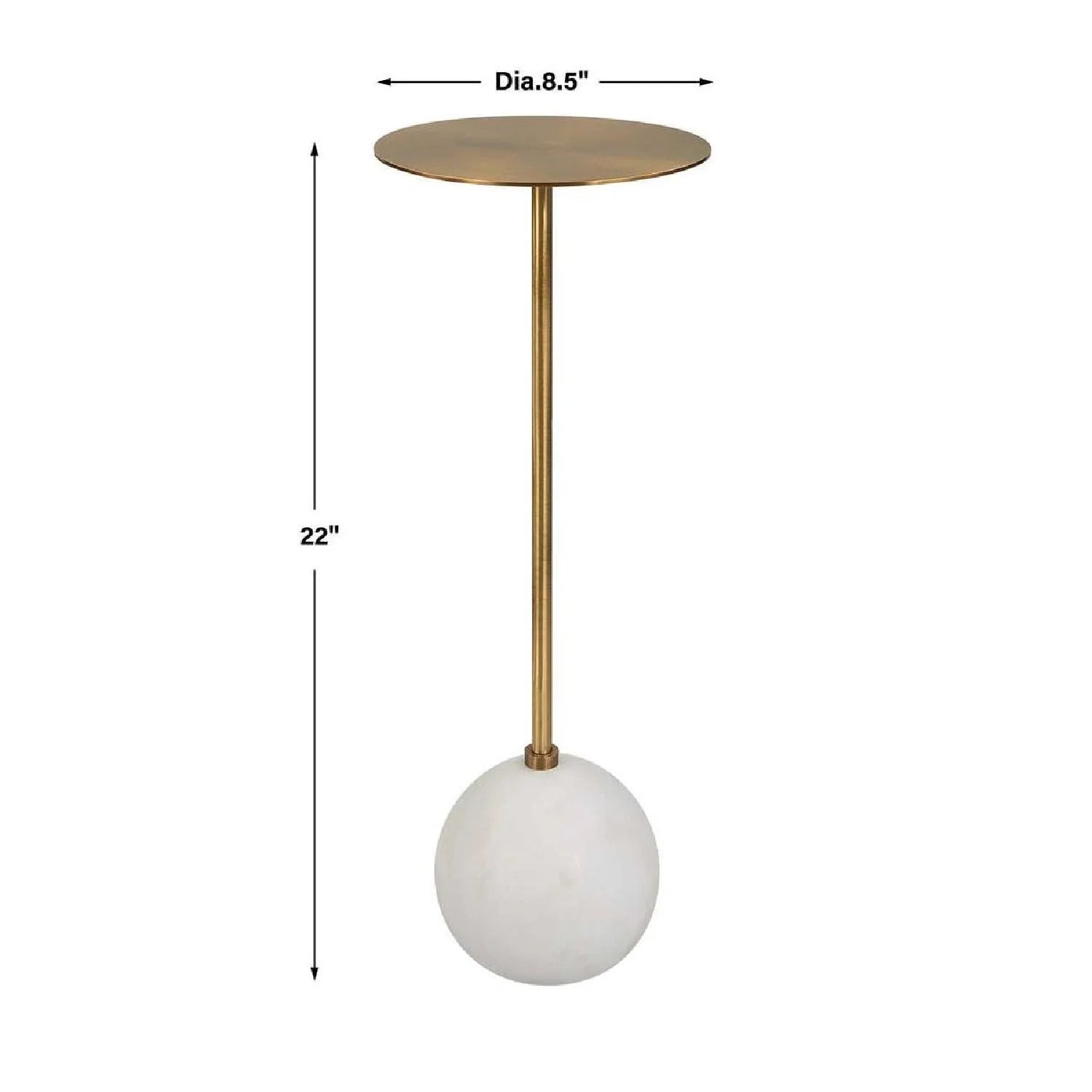 Luxury Gimlet Pedestal Drink Table Modern Italian Style for Villa