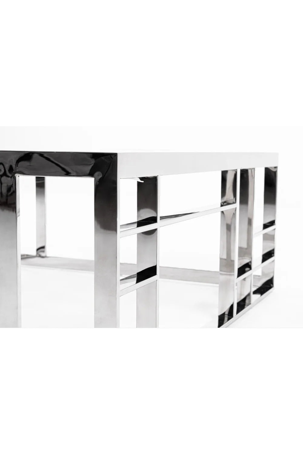 Luxury Glass Square Coffee Table Modern Italian Style for Villa