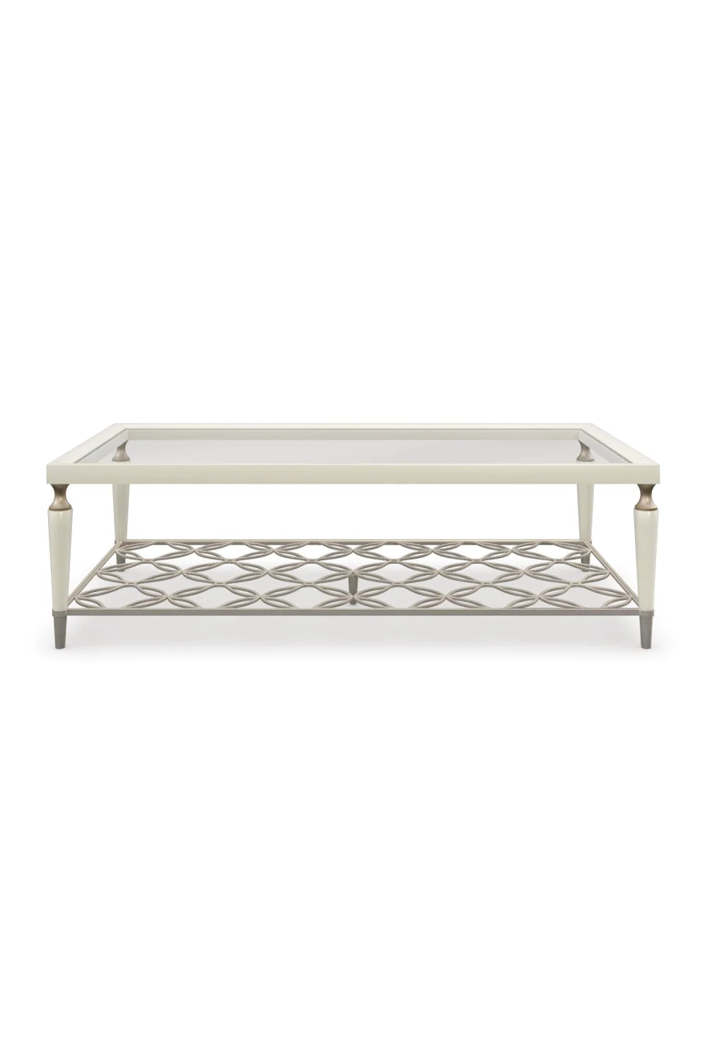 Luxury Glass Top Cocktail Table Modern Italian Style for Villa