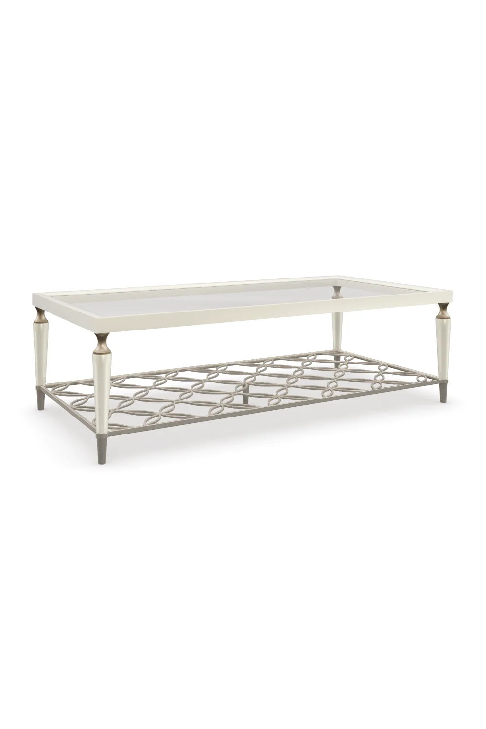 Luxury Glass Top Cocktail Table Modern Italian Style for Villa