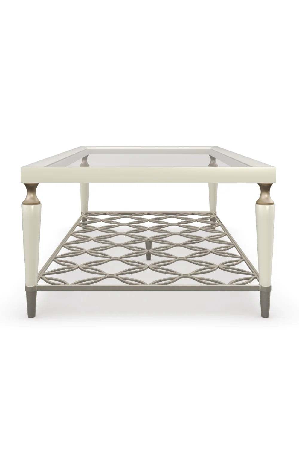 Luxury Glass Top Cocktail Table Modern Italian Style for Villa