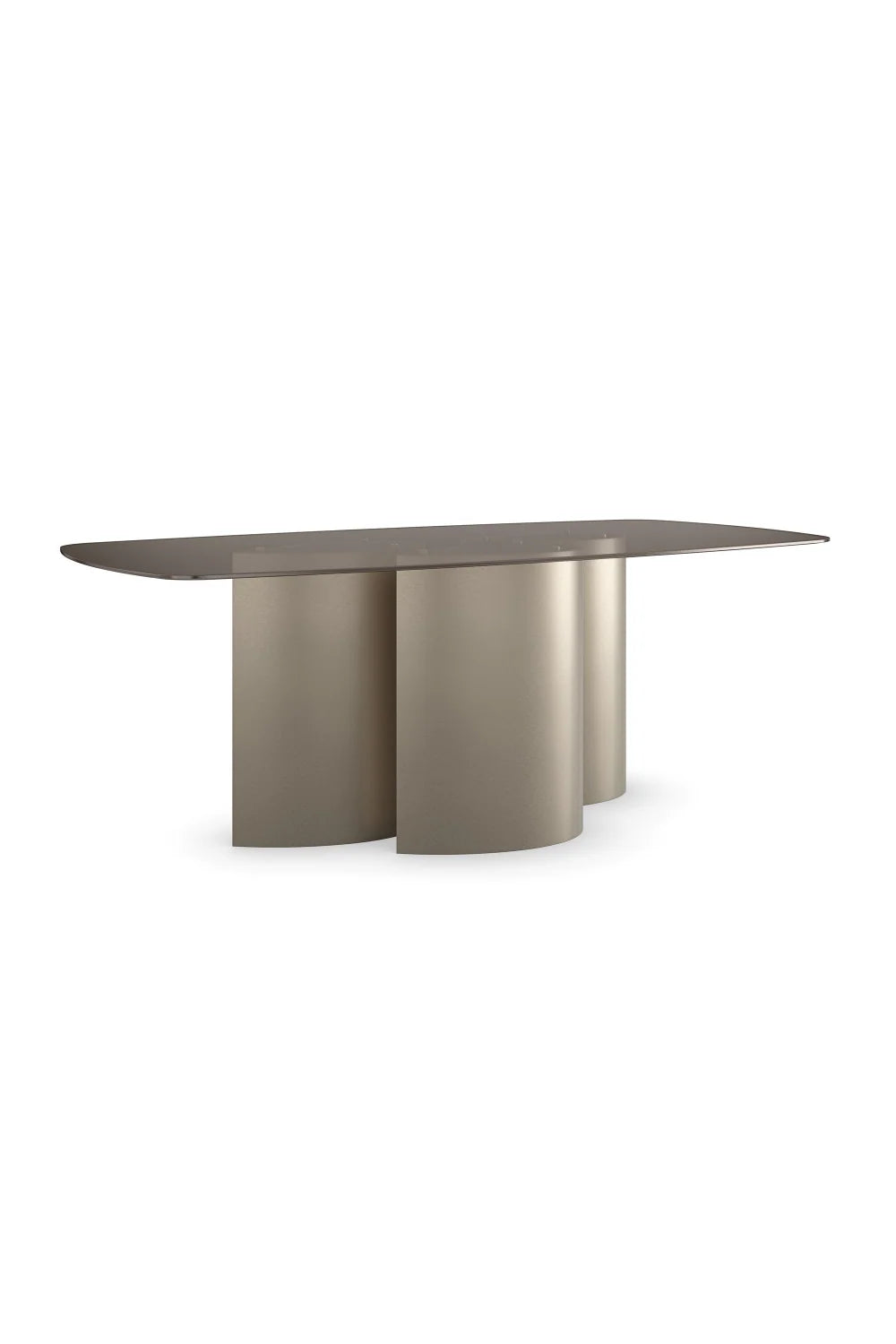 Luxury Glass Top Dining Table Modern Italian Style for Villa