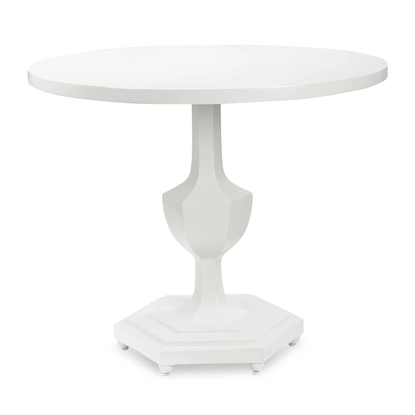 Luxury Gloss White Round Foyer Table Modern Italian Style for Villa