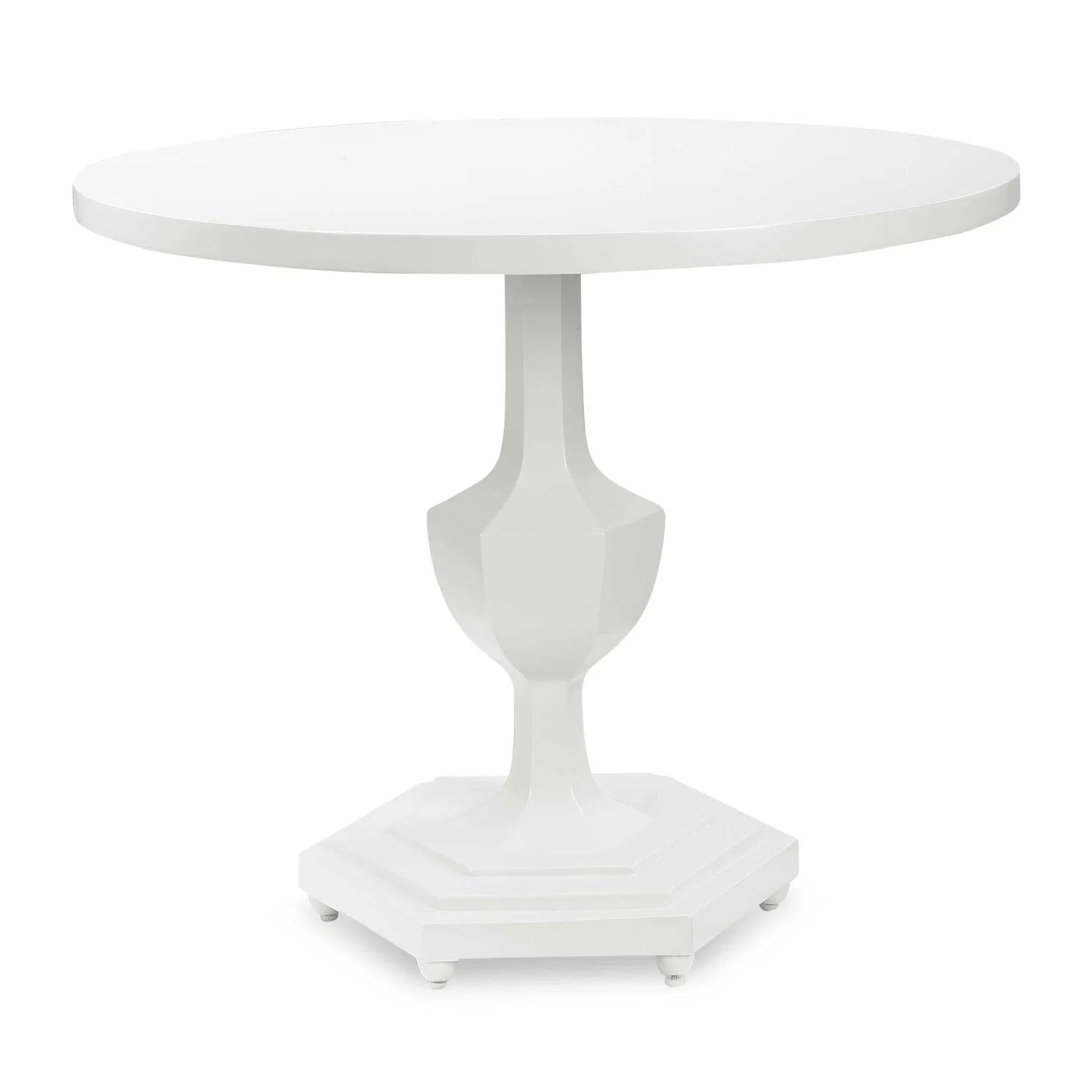 Luxury Gloss White Round Foyer Table Modern Italian Style for Villa