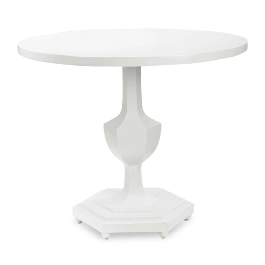 Luxury Gloss White Round Foyer Table Modern Italian Style for Villa