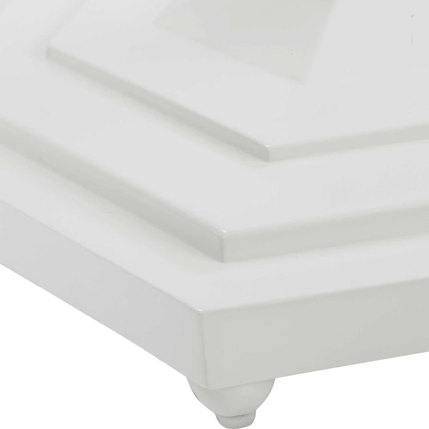Luxury Gloss White Round Foyer Table Modern Italian Style for Villa