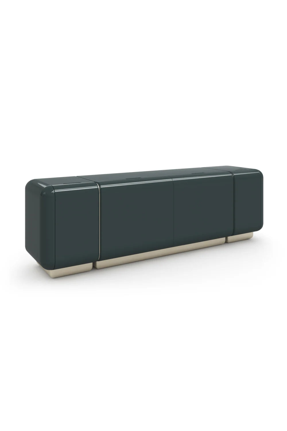 Luxury Glossy 4-Drawer Media Unit Modern Italian Style for Villa