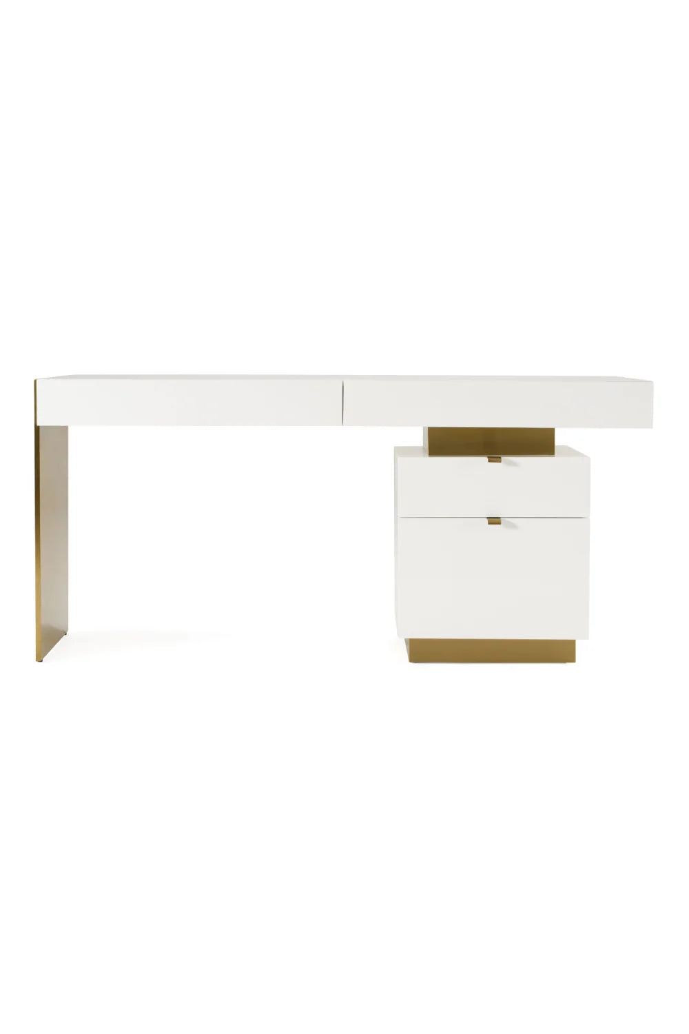 Luxury Glossy 4-Drawer Modern Desk European Style for Villa