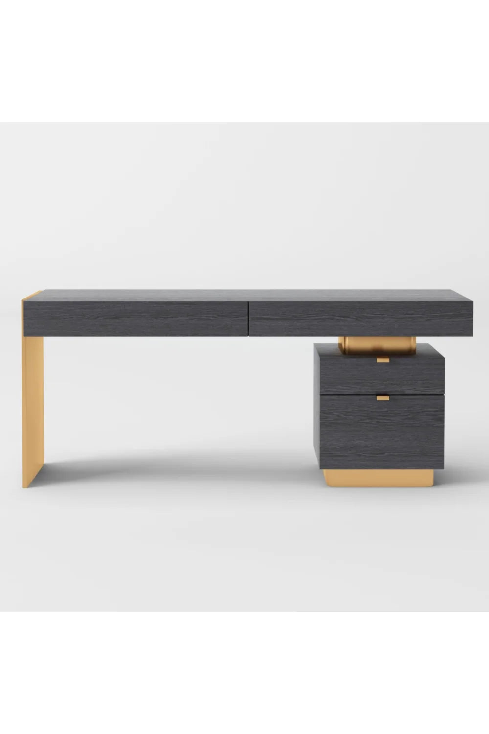 Luxury Glossy 4-Drawer Modern Desk European Style for Villa