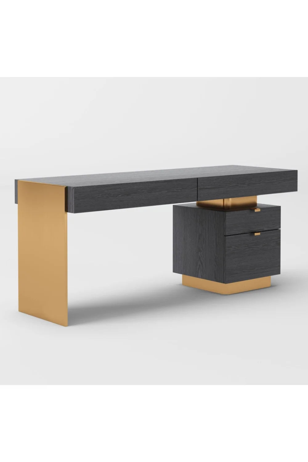 Luxury Glossy 4-Drawer Modern Desk European Style for Villa