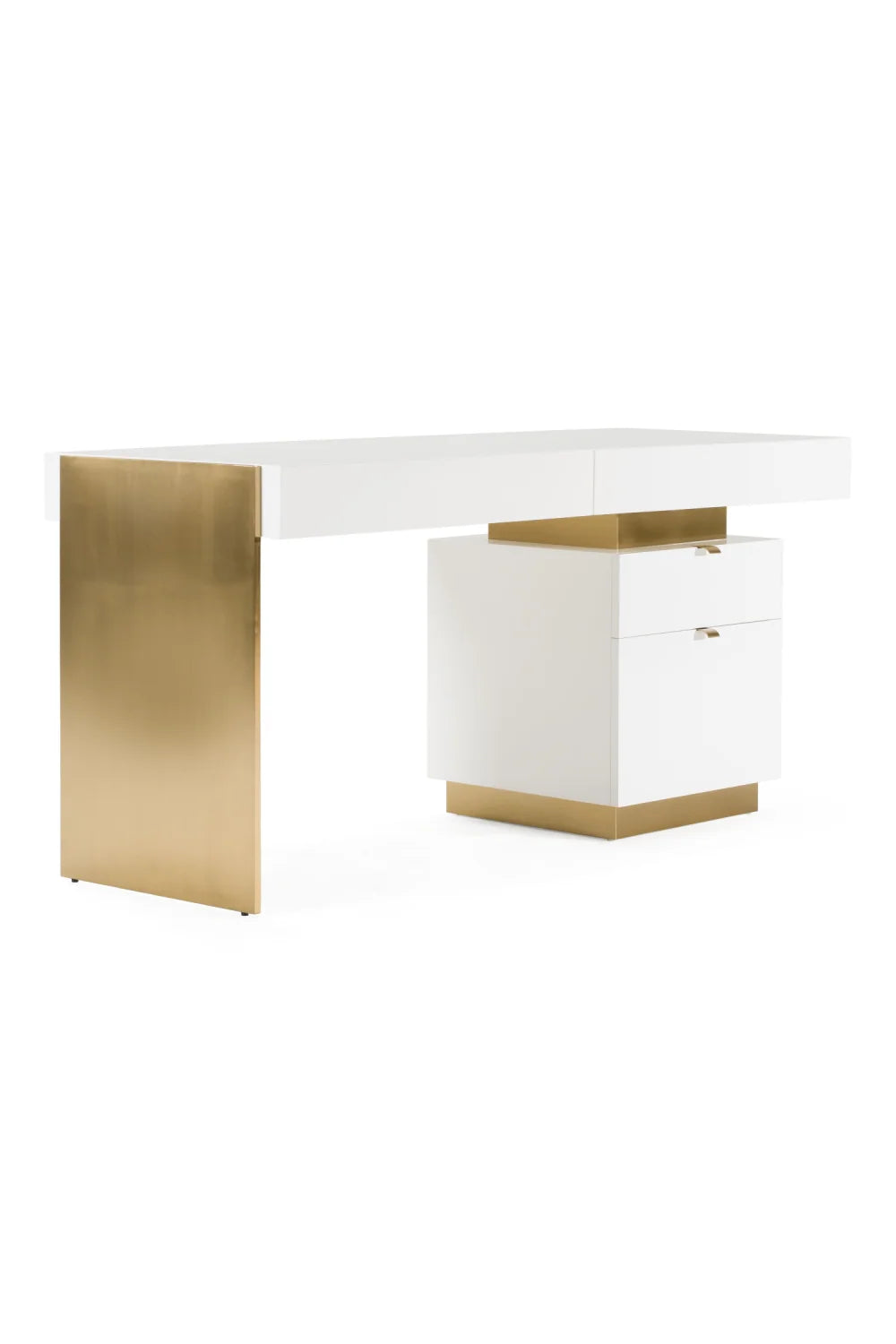 Luxury Glossy 4-Drawer Modern Desk European Style for Villa