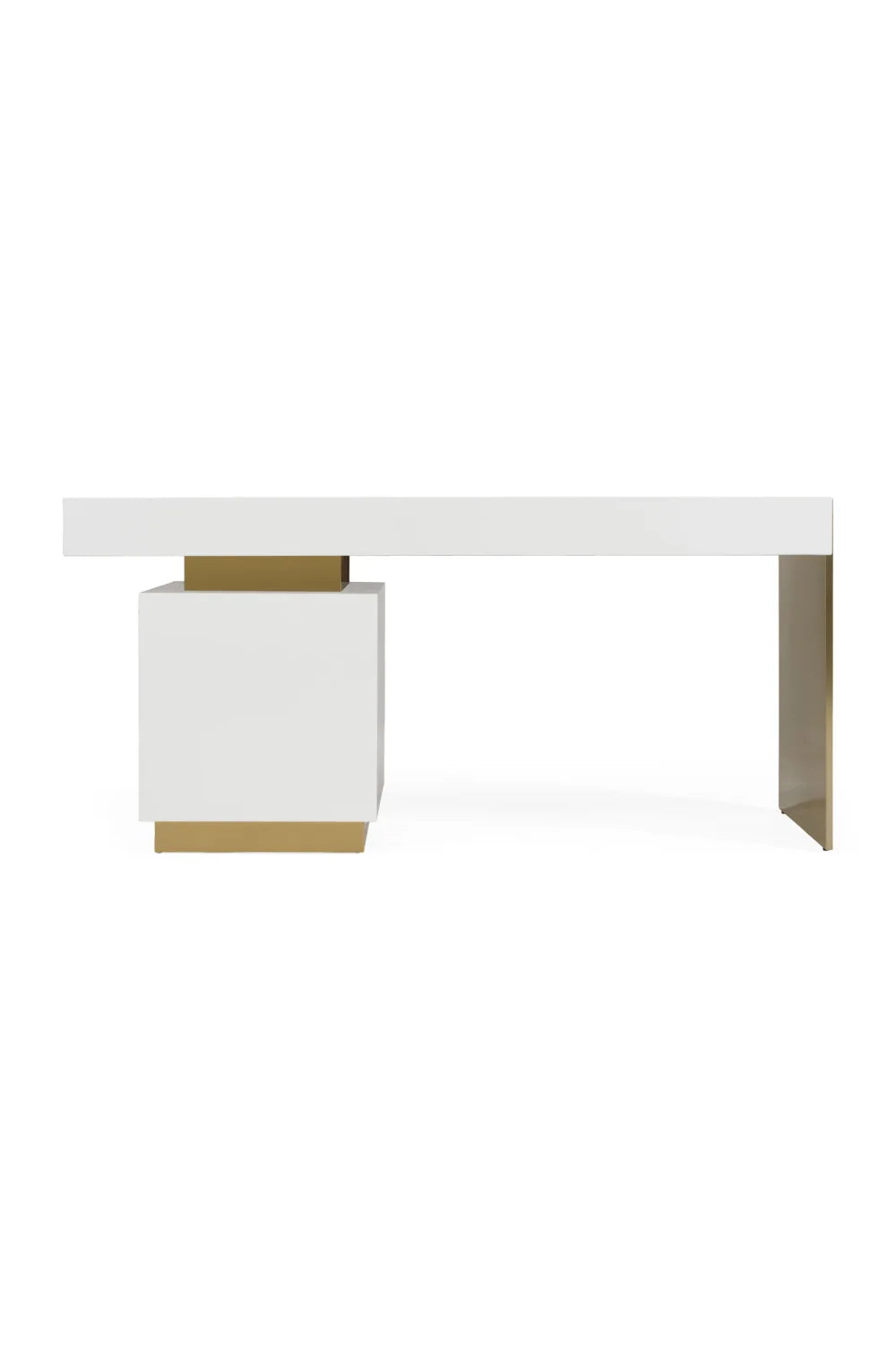 Luxury Glossy 4-Drawer Modern Desk European Style for Villa
