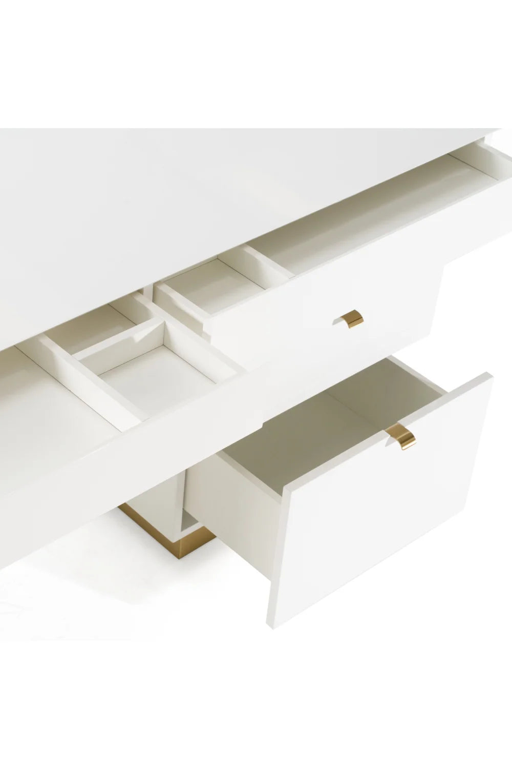 Luxury Glossy 4-Drawer Modern Desk European Style for Villa