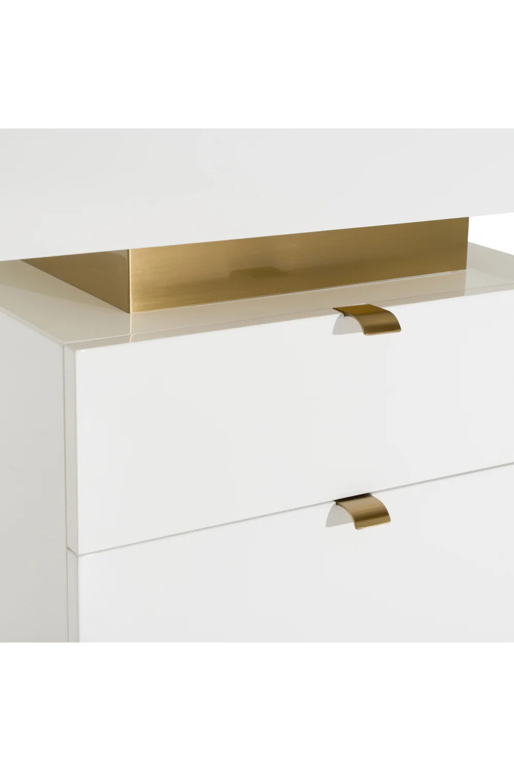 Luxury Glossy 4-Drawer Modern Desk European Style for Villa