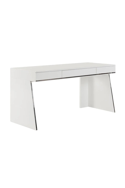 Luxury Glossy White Modern Desk European Style for Villa
