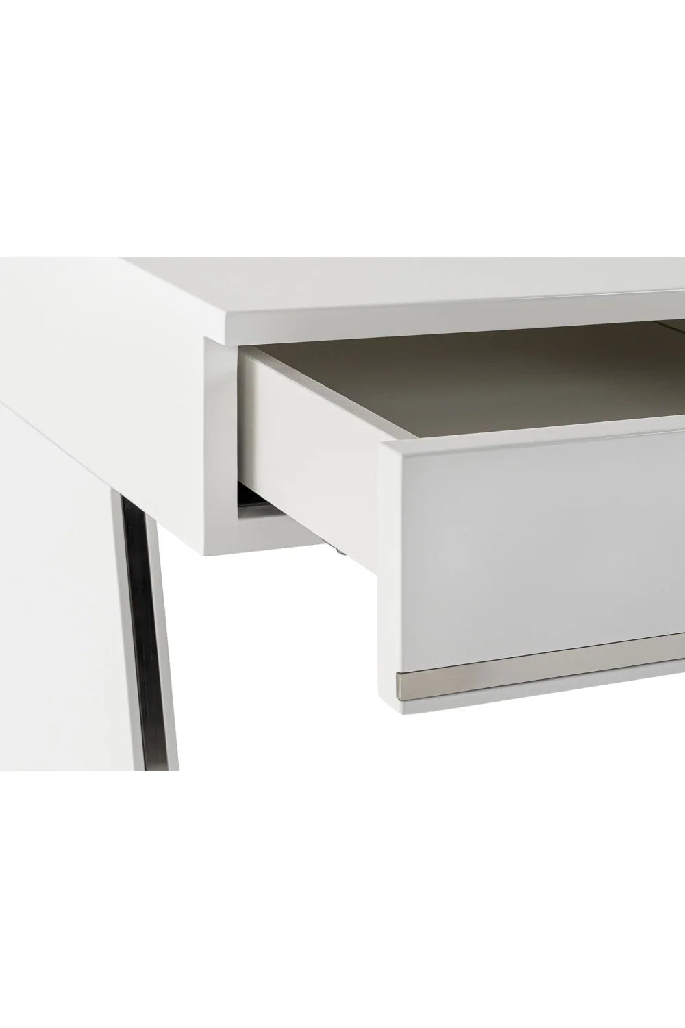 Luxury Glossy White Modern Desk European Style for Villa