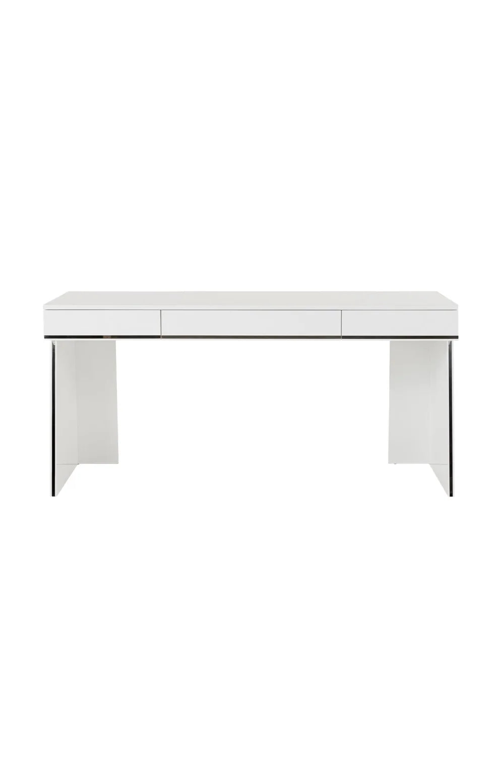 Luxury Glossy White Modern Desk European Style for Villa
