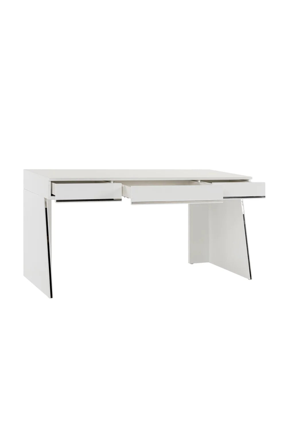 Luxury Glossy White Modern Desk European Style for Villa