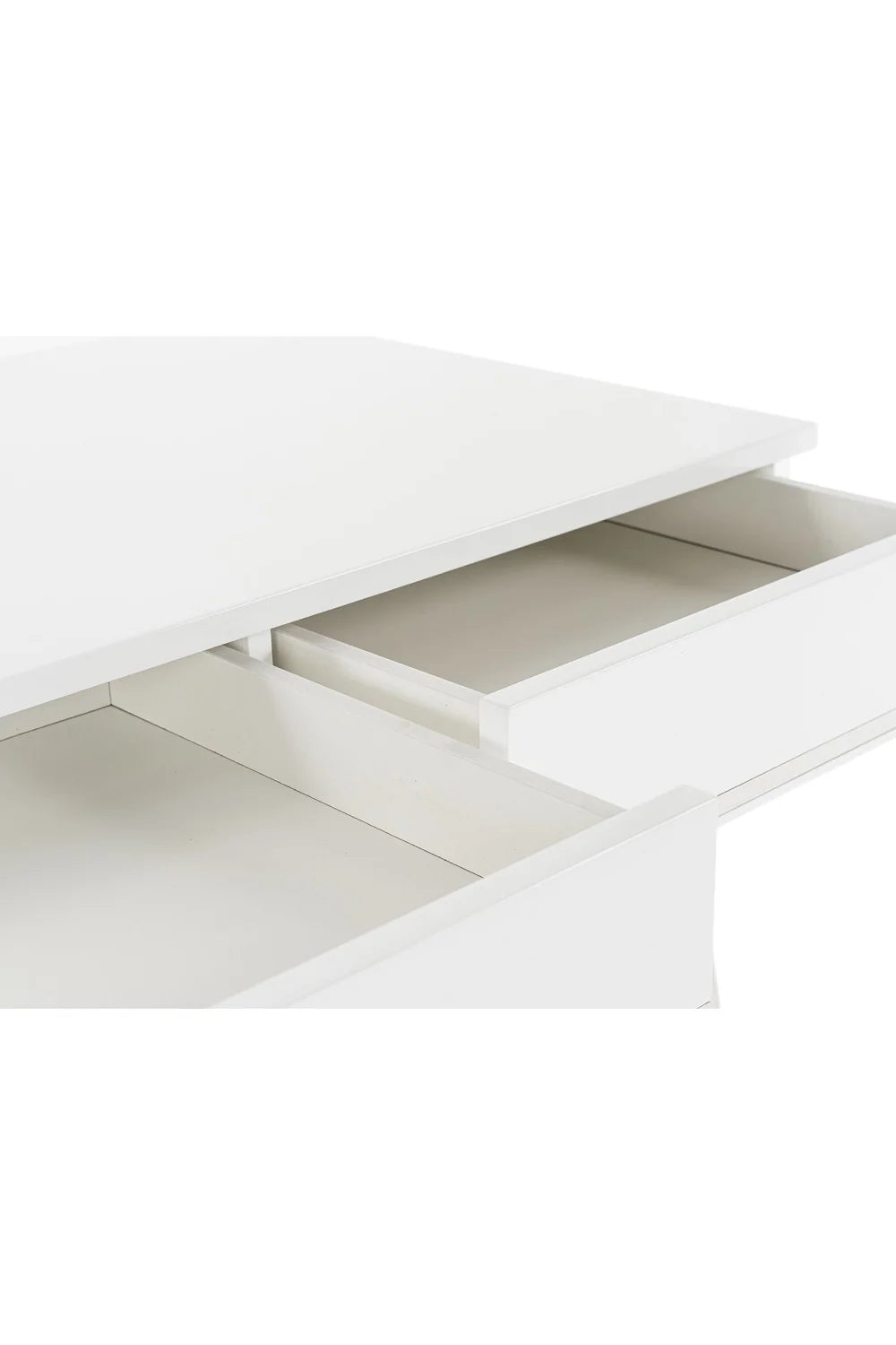 Luxury Glossy White Modern Desk European Style for Villa