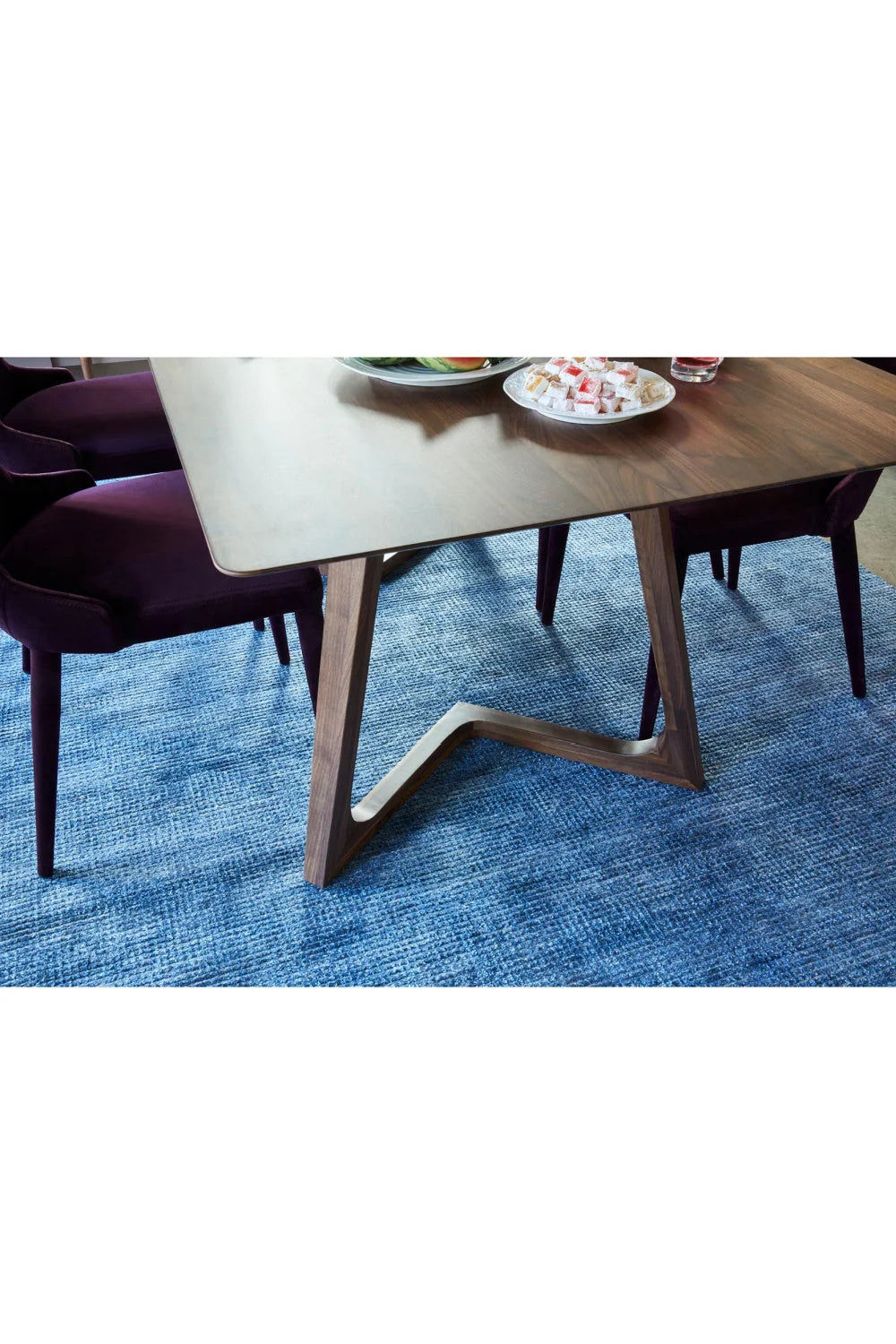 Luxury Godenza Solid Walnut Dining Table Modern Italian Style for Villa