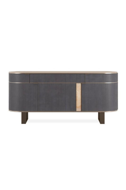 Luxury Gold 3-Door Sideboard European Style for Villa