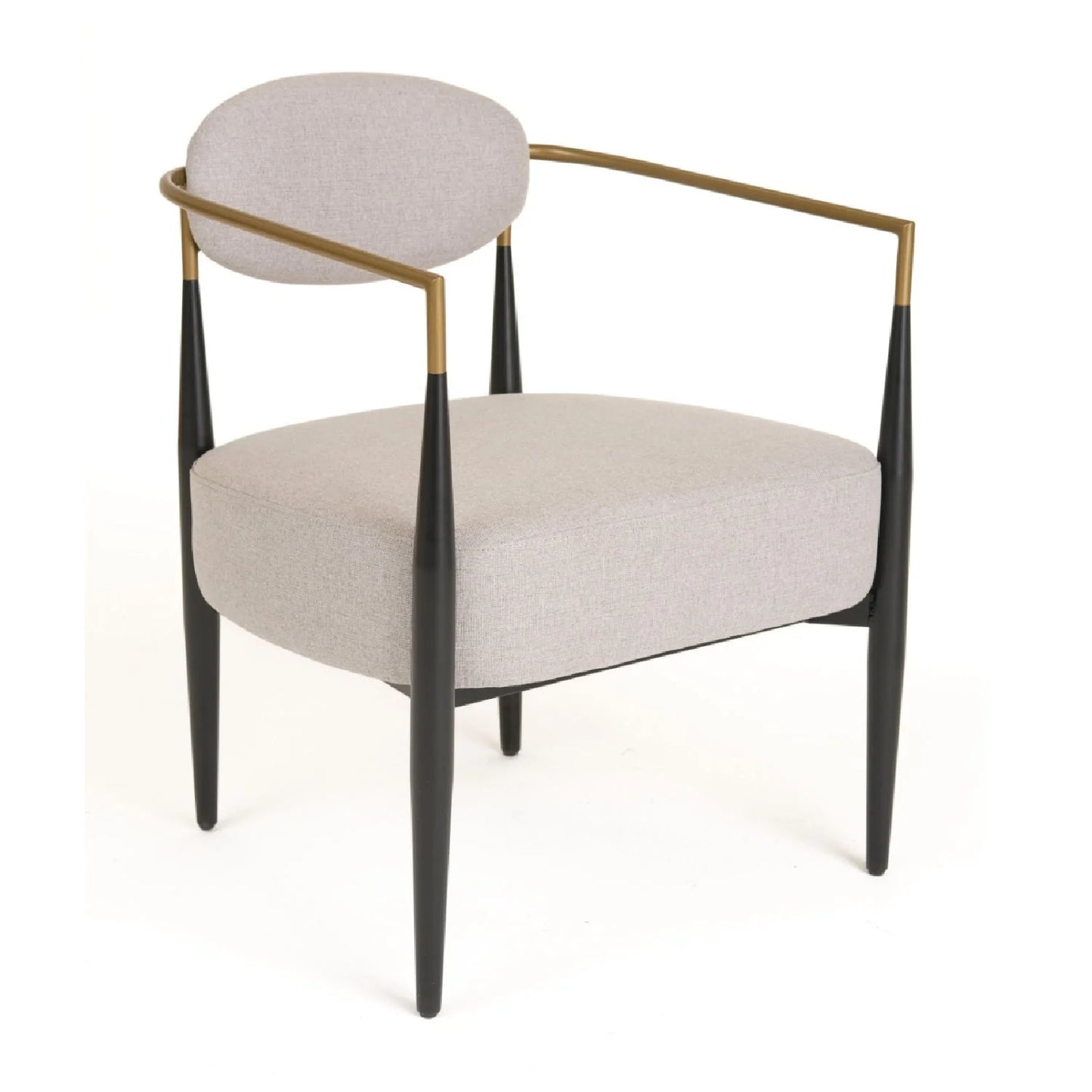 Luxury Gold Armed Fabric Accent Chair European Style for Villa