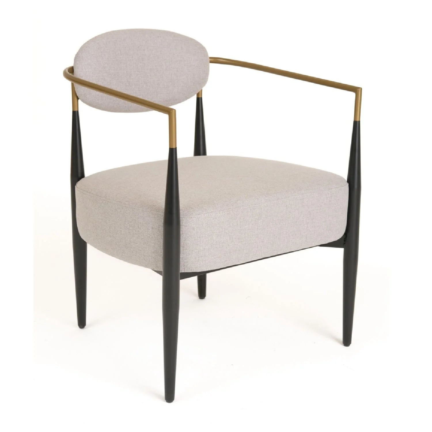 Luxury Gold Armed Fabric Accent Chair European Style for Villa