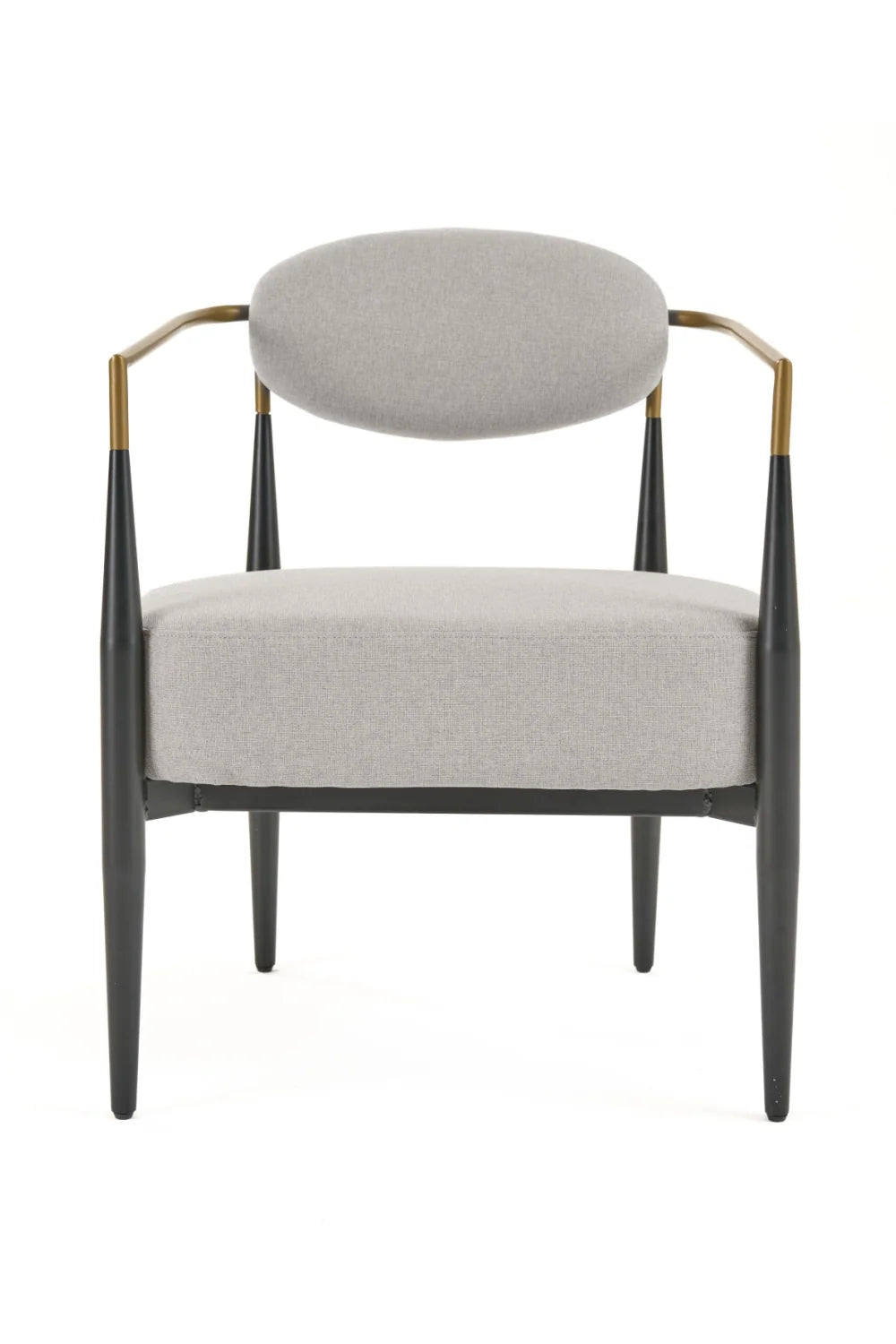 Luxury Gold Armed Fabric Accent Chair European Style for Villa