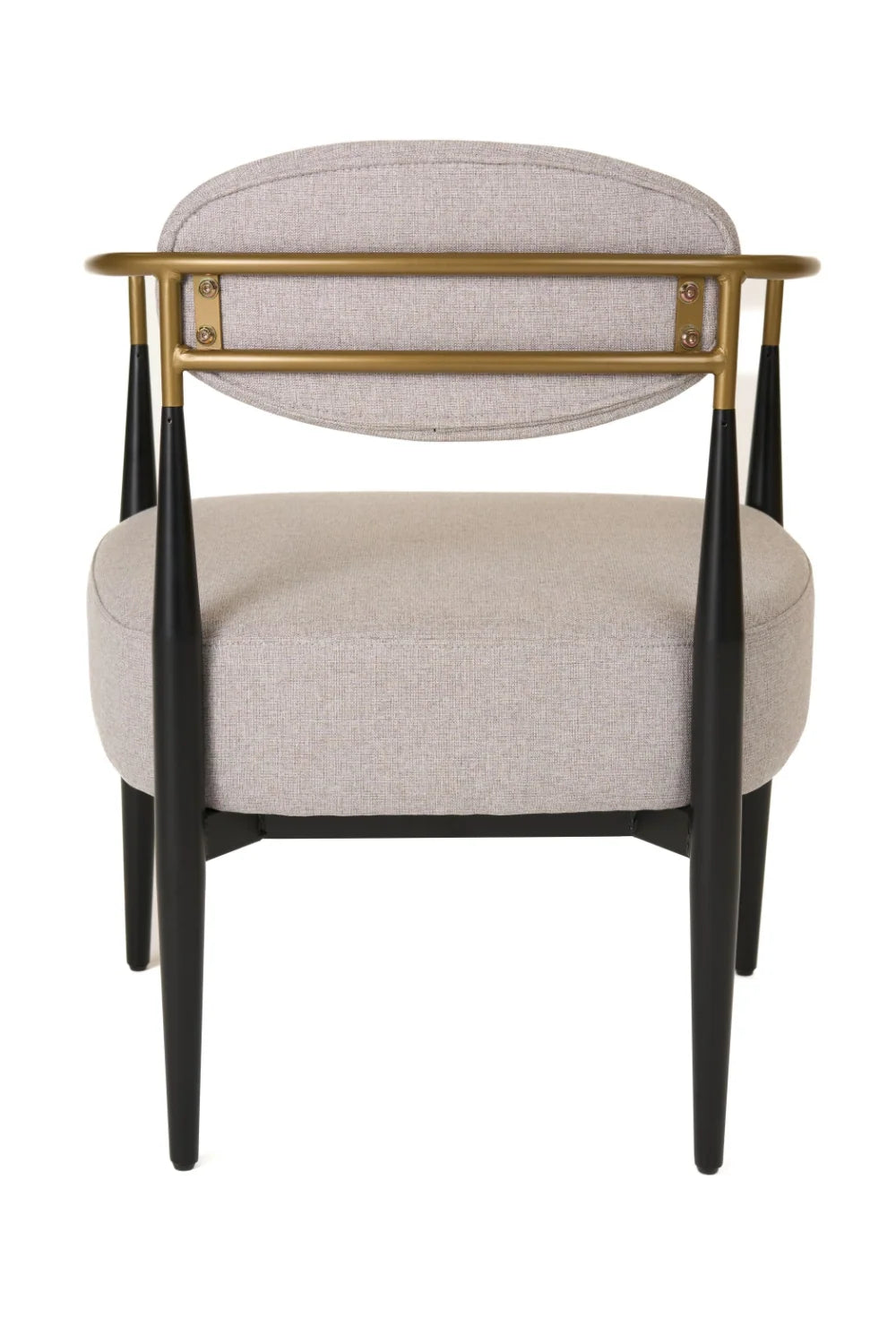 Luxury Gold Armed Fabric Accent Chair European Style for Villa