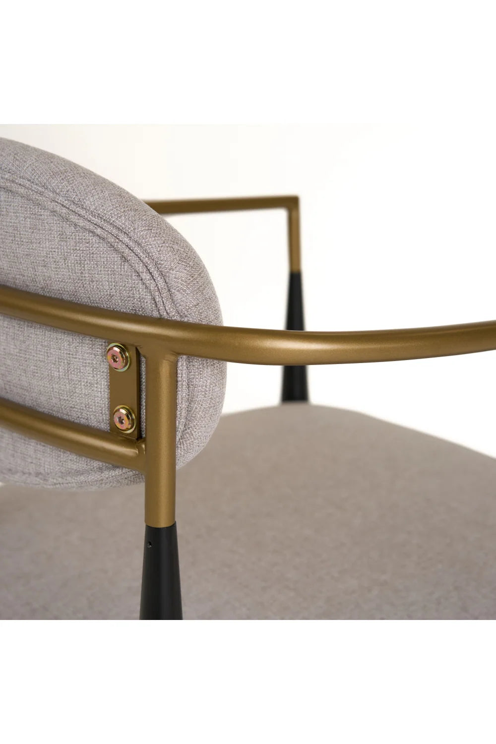 Luxury Gold Armed Fabric Accent Chair European Style for Villa