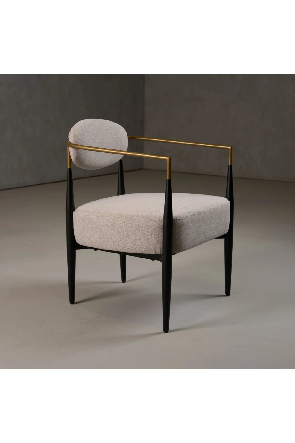 Luxury Gold Armed Fabric Accent Chair European Style for Villa