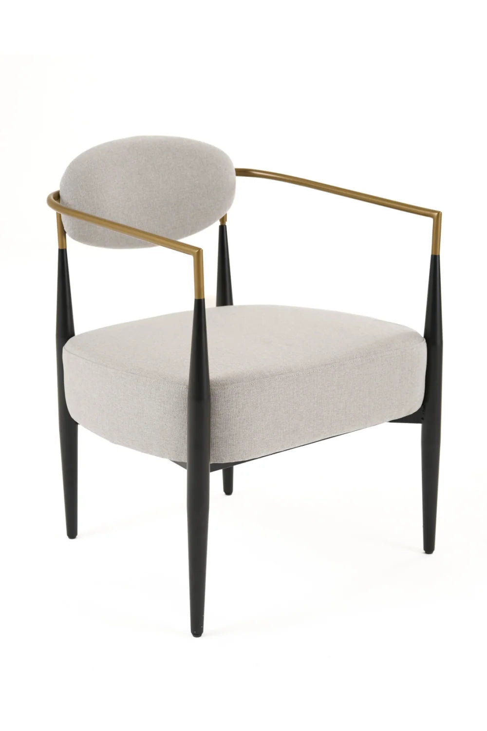 Luxury Gold Armed Fabric Accent Chair European Style for Villa