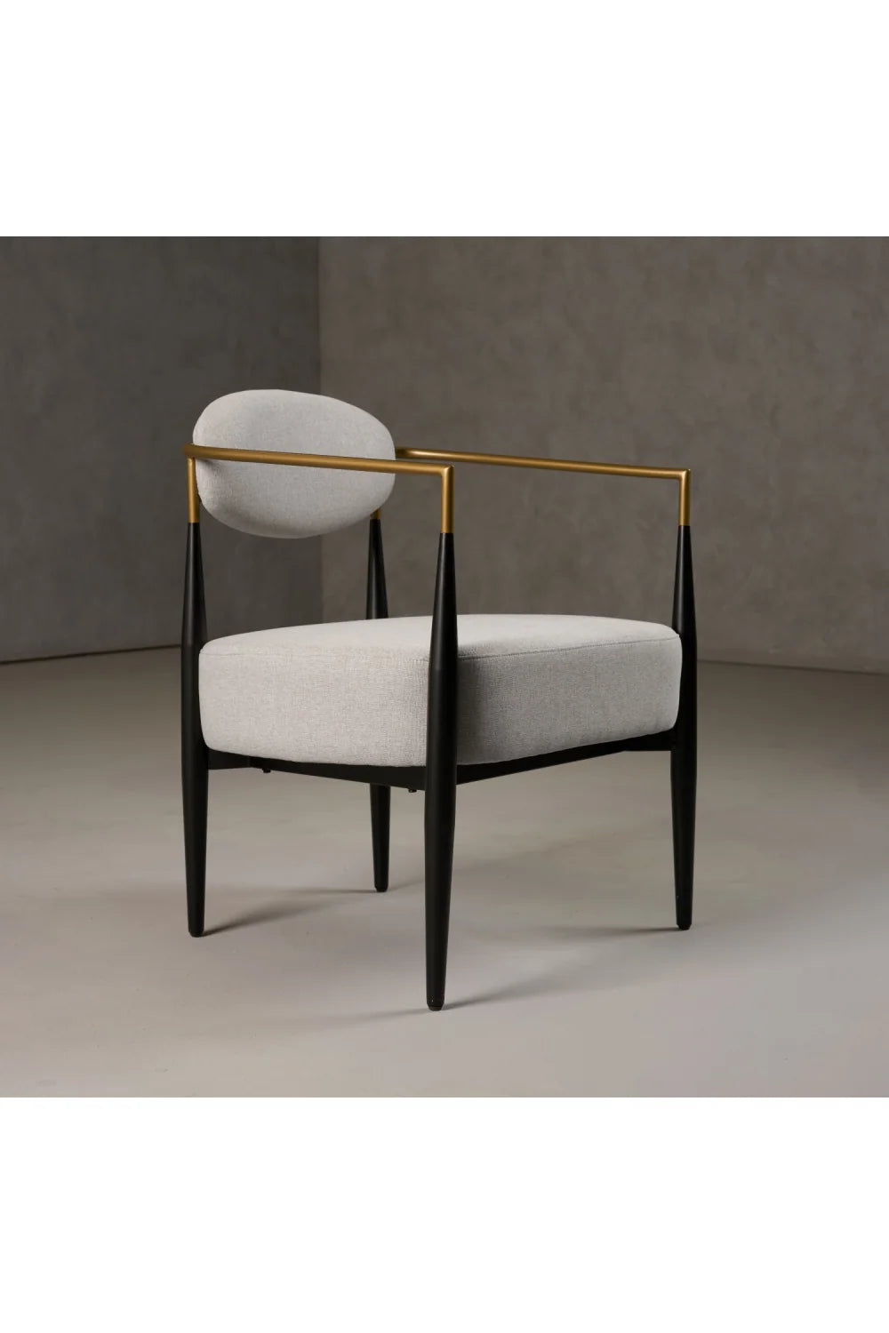 Luxury Gold Armed Fabric Accent Chair European Style for Villa