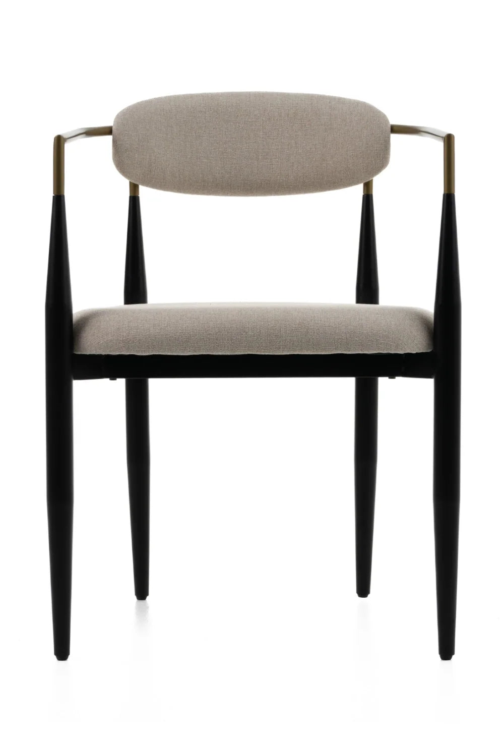 Luxury Gold-Armed Modern Dining Armchair European Style for Villa