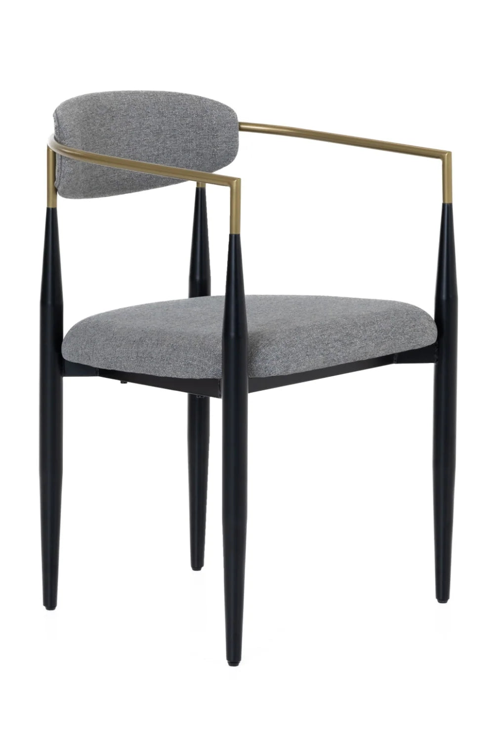 Luxury Gold-Armed Modern Dining Armchair European Style for Villa