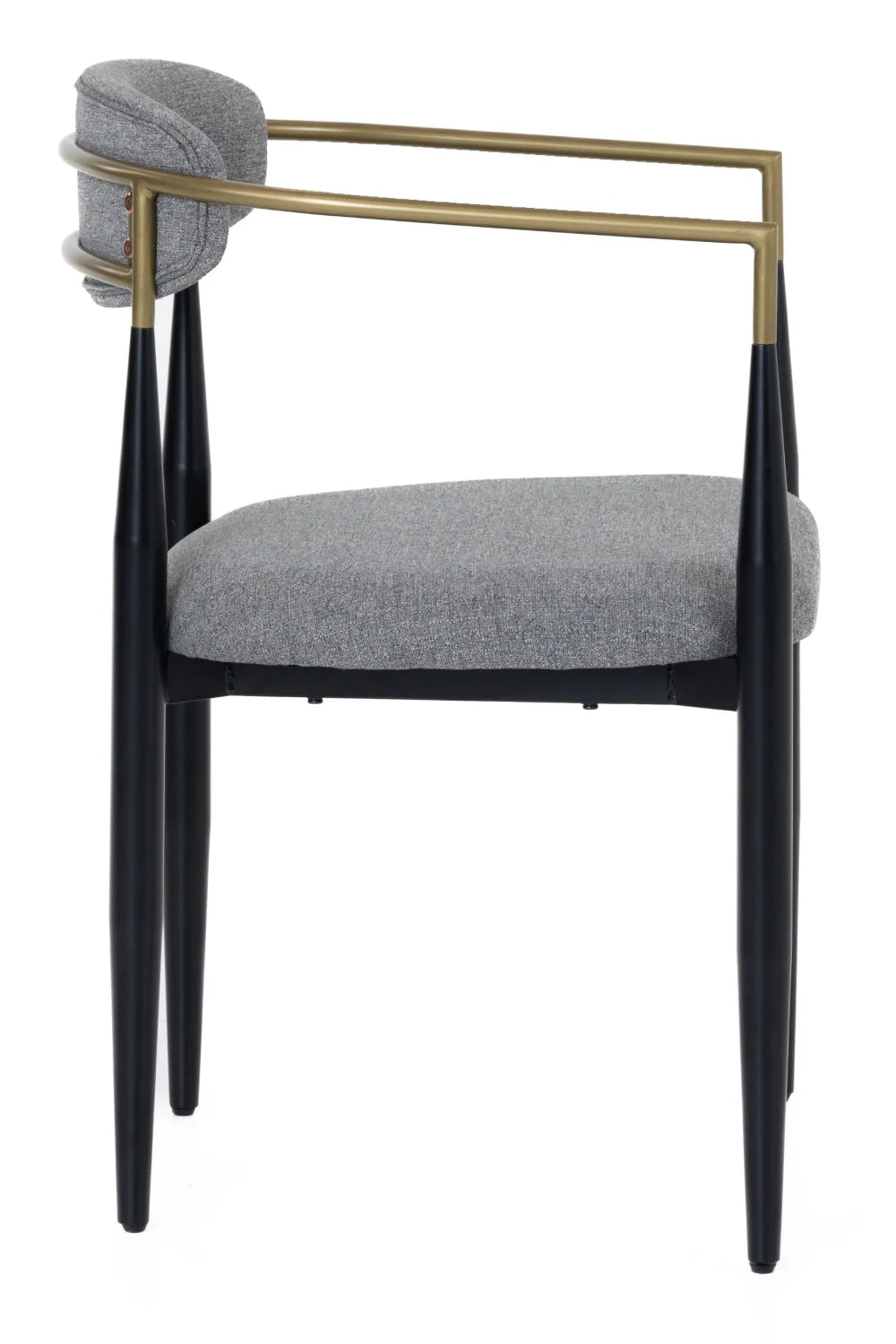 Luxury Gold-Armed Modern Dining Armchair European Style for Villa