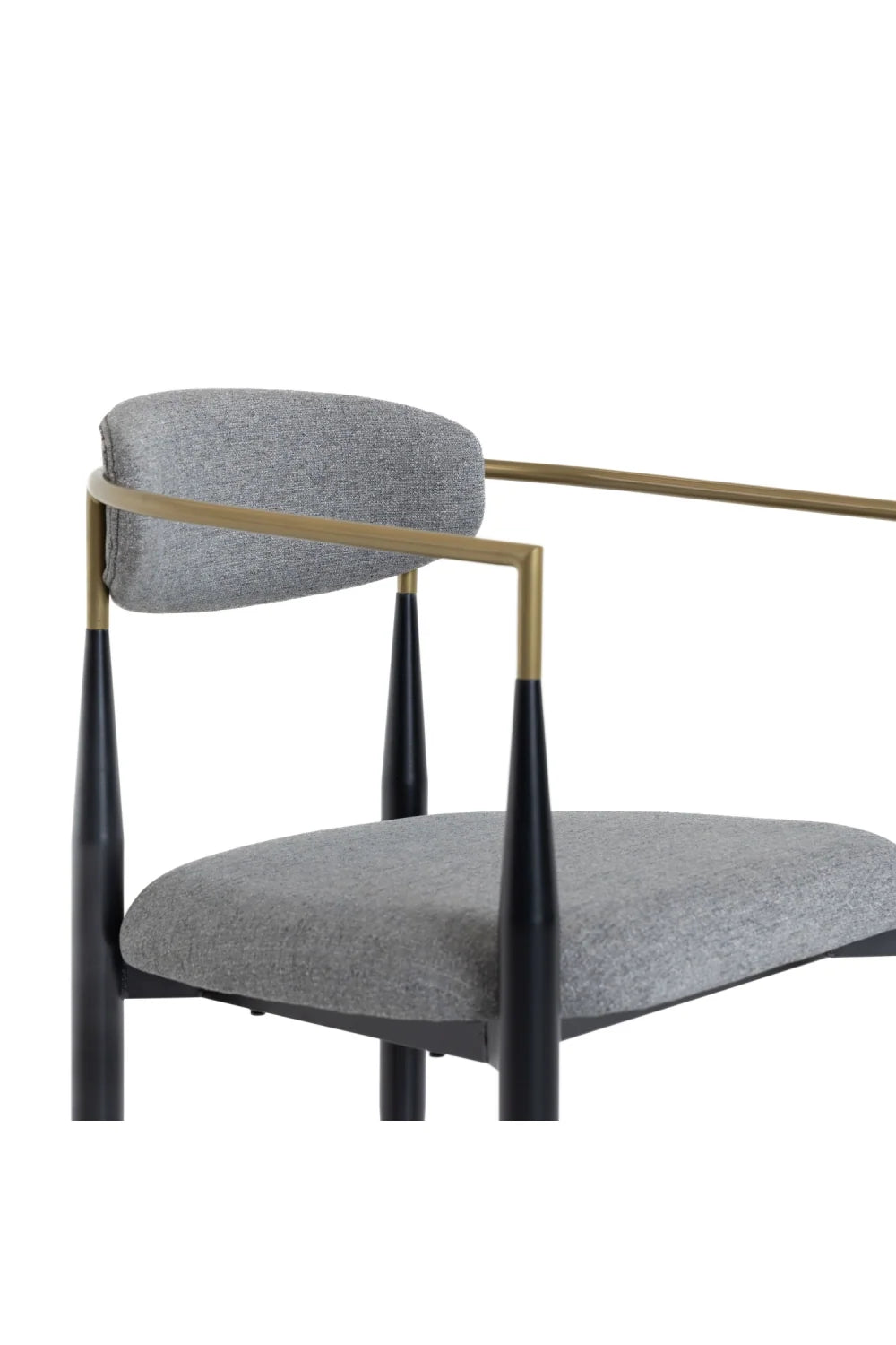 Luxury Gold-Armed Modern Dining Armchair European Style for Villa