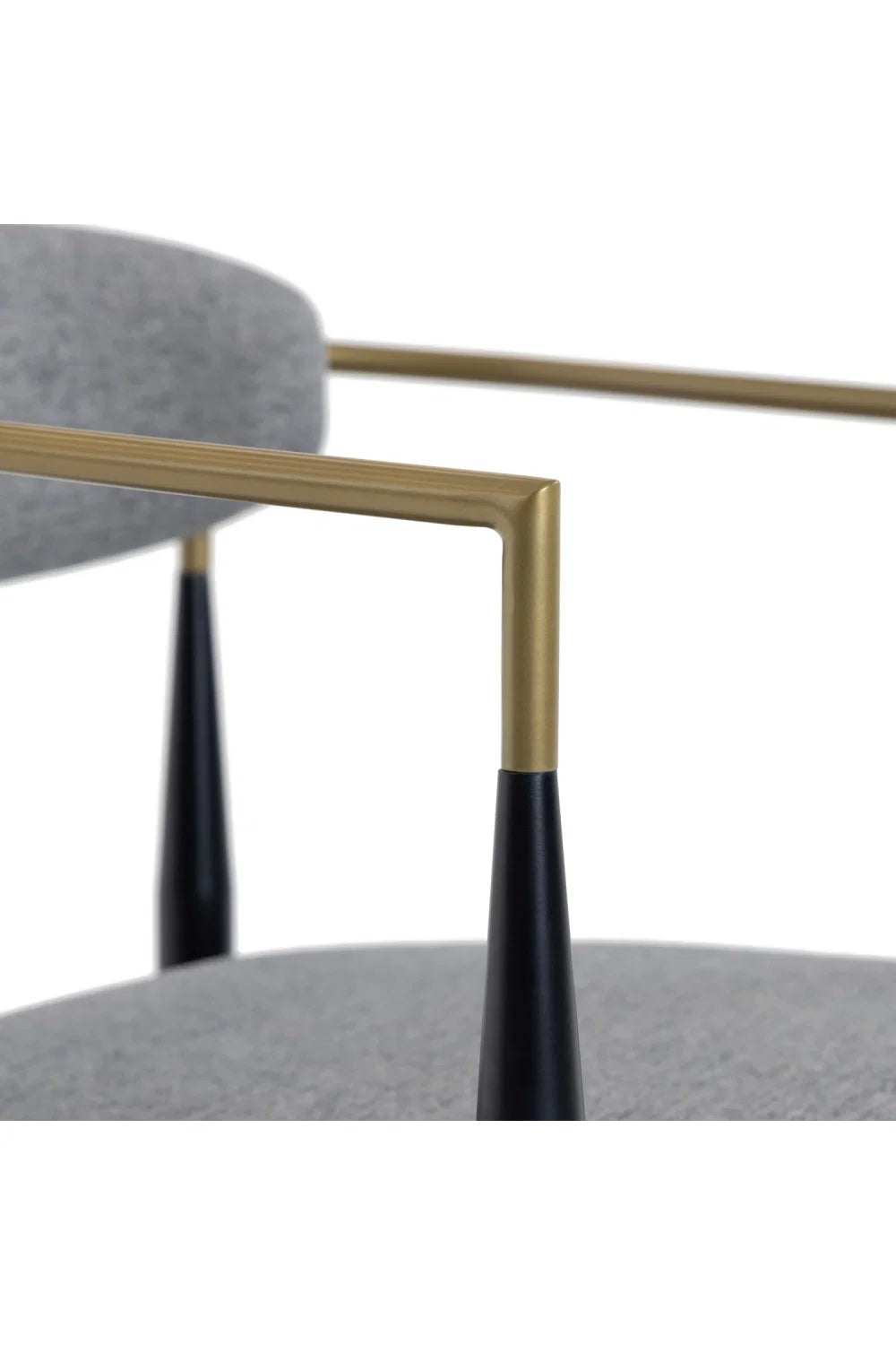 Luxury Gold-Armed Modern Dining Armchair European Style for Villa