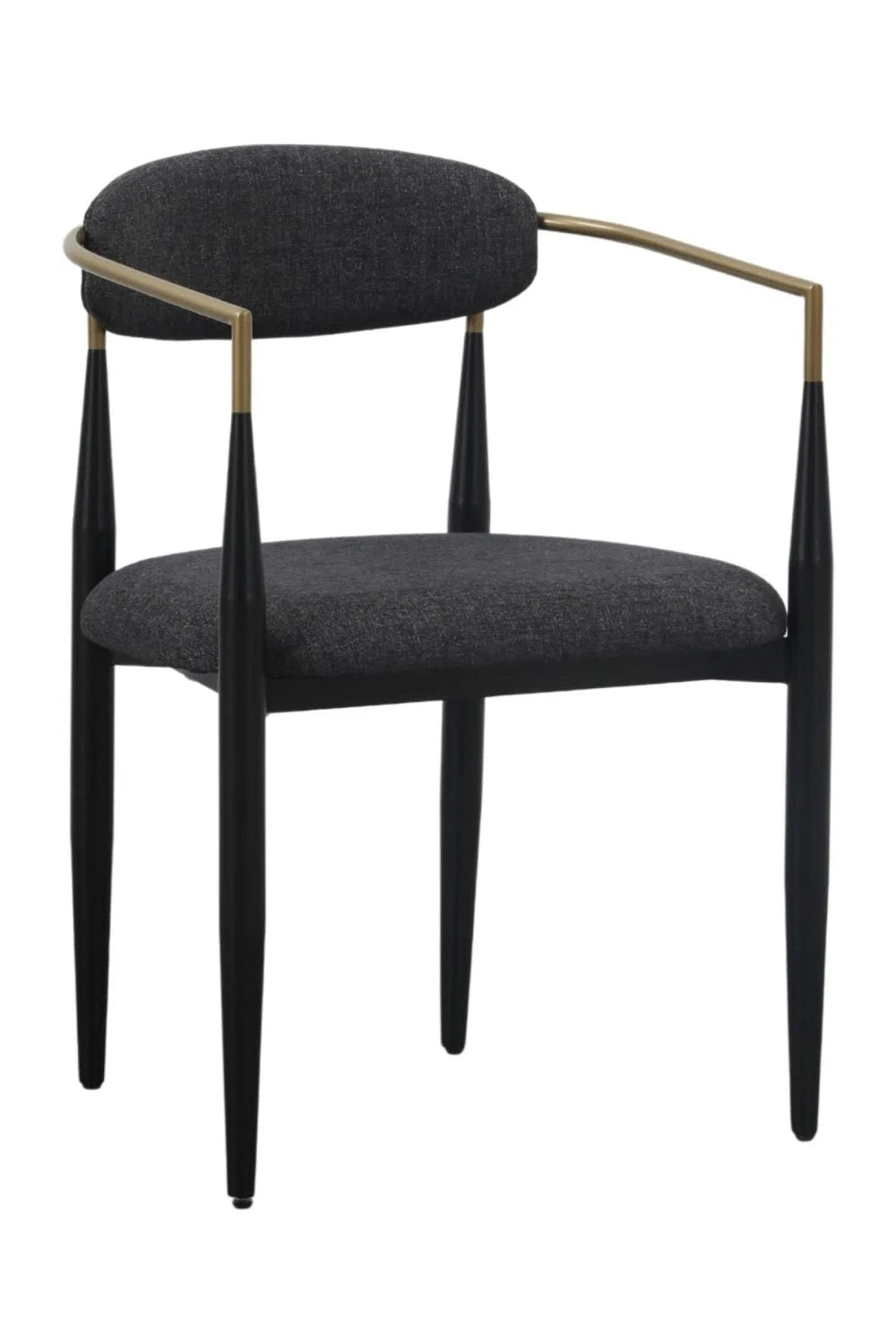 Luxury Gold-Armed Modern Dining Armchair European Style for Villa