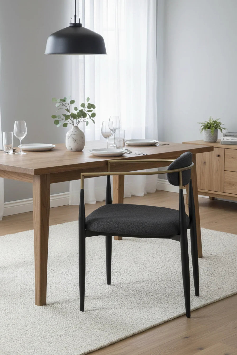 Luxury Gold-Armed Modern Dining Armchair European Style for Villa