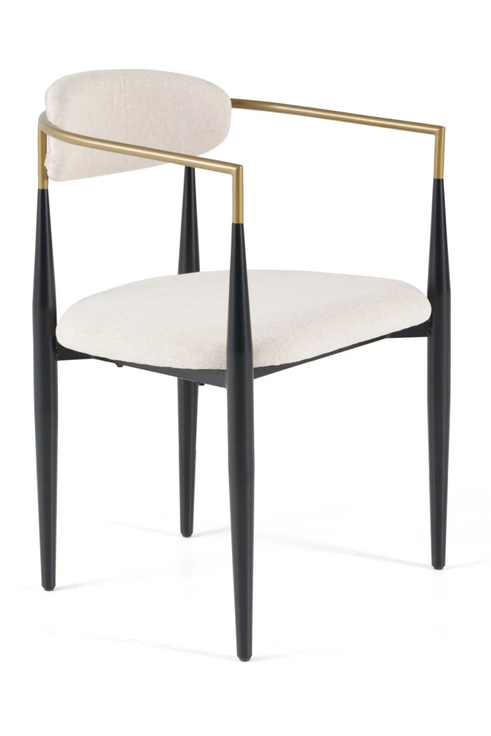 Luxury Gold-Armed Modern Dining Armchair European Style for Villa