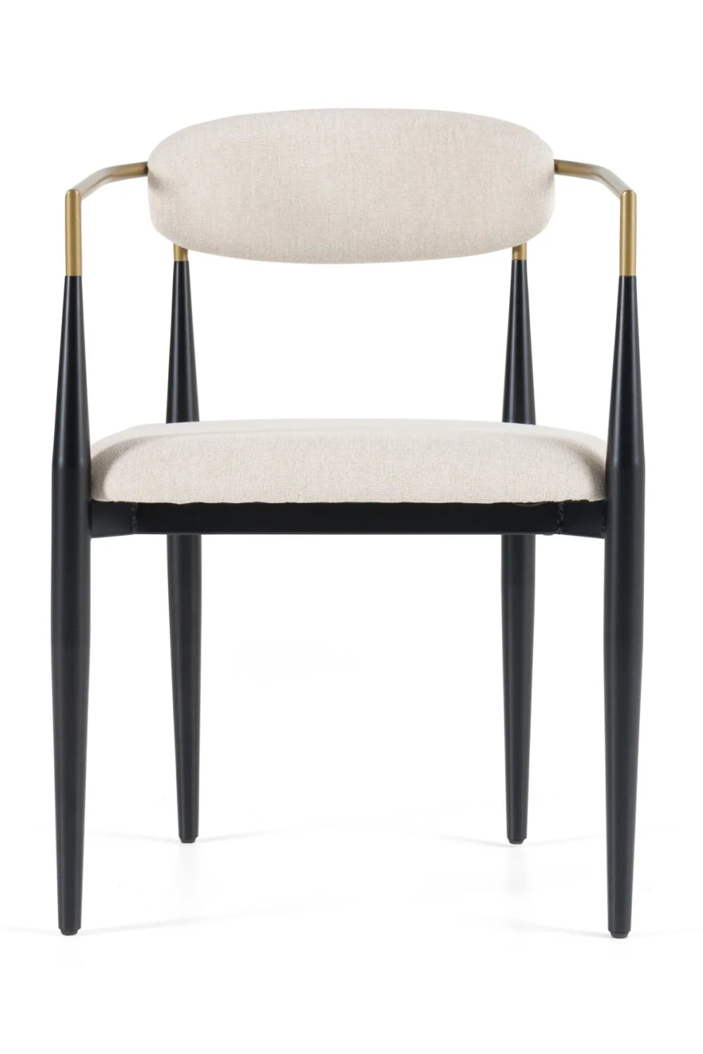 Luxury Gold-Armed Modern Dining Armchair European Style for Villa