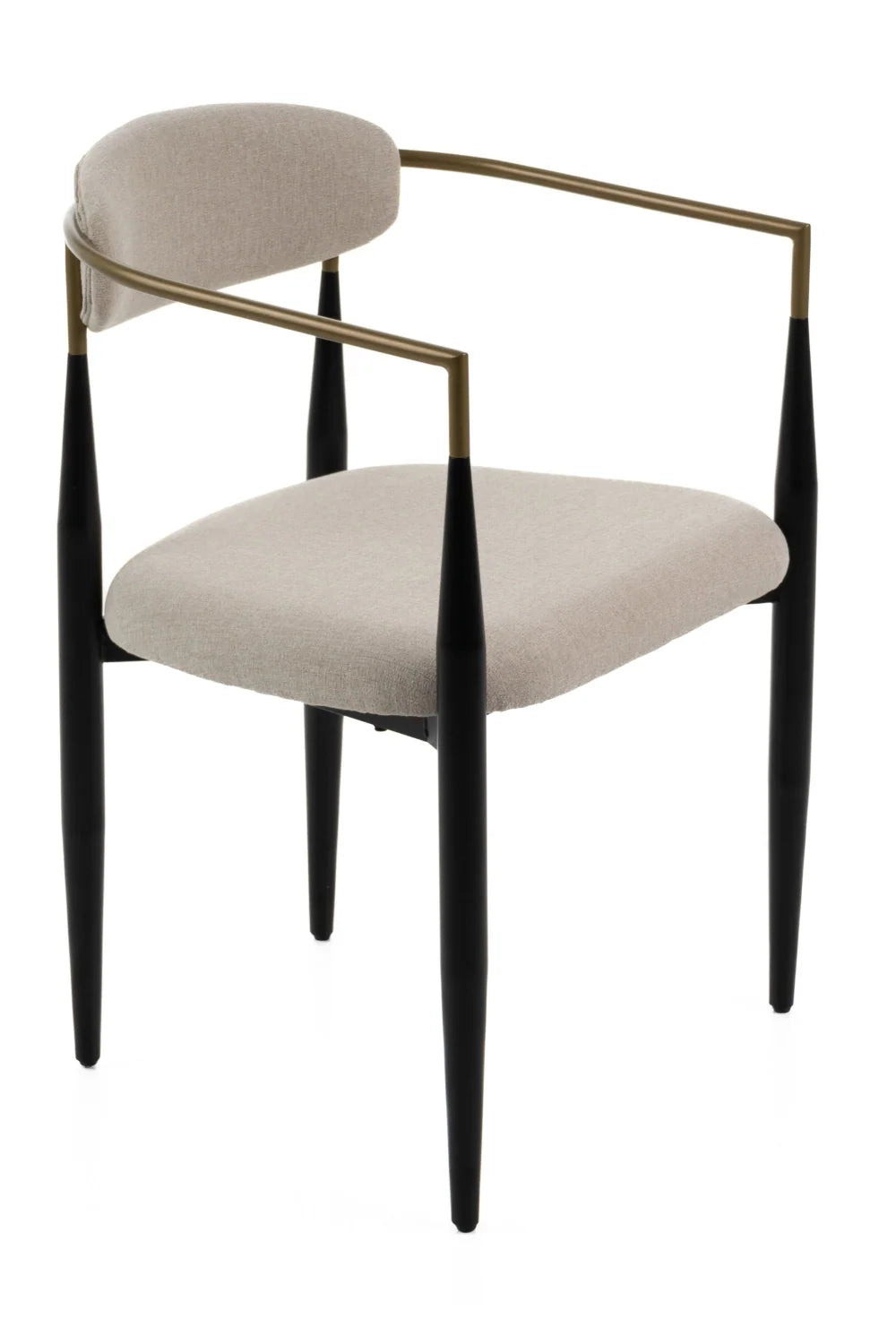 Luxury Gold-Armed Modern Dining Armchair European Style for Villa